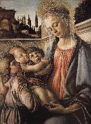Sandro Botticelli Our Lady of Angels with the two sub oil painting artist